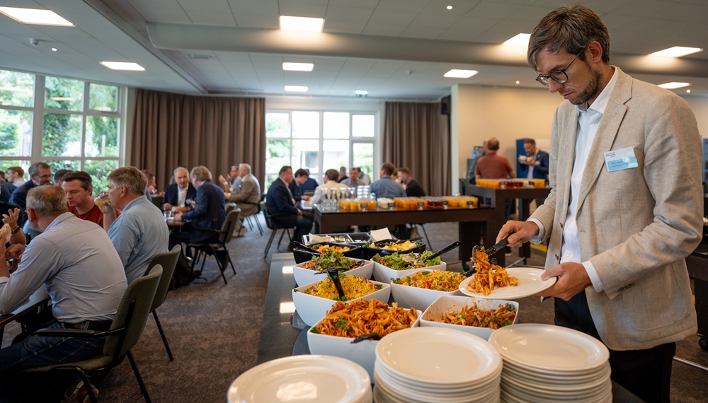 Een uitgebreide lunchbuffet