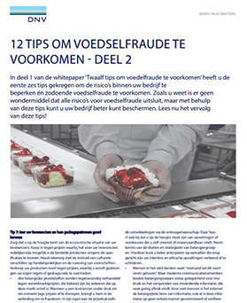 12 tips om voedselfraude te voorkomen (deel 2)