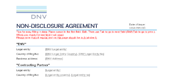 DNV Netherlands B.V. - Non-disclosure agreement (2021)