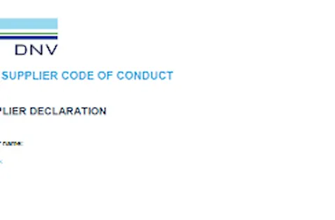 DNV Netherlands B.V. - Supplier code of conduct: Supplier declaration (2021)