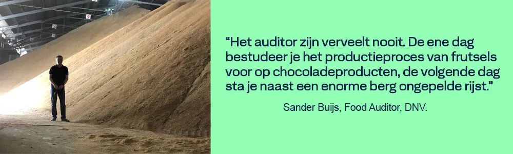 Banner Food Auditor Sander Buijs aan het woord