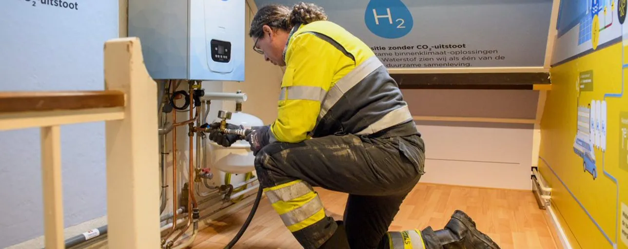 Bestaande aardgasnet en woningen voor het eerst in Nederland overgezet naar waterstof