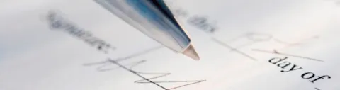 Signing a contract