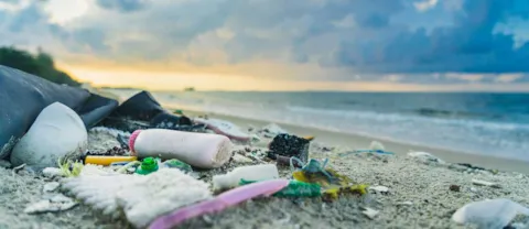 Garbage on the beach