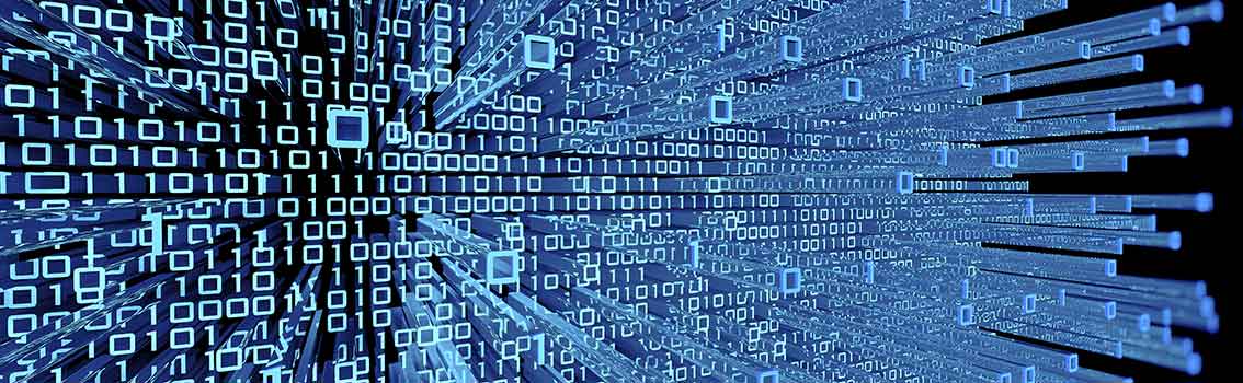 Rows of digital numbers